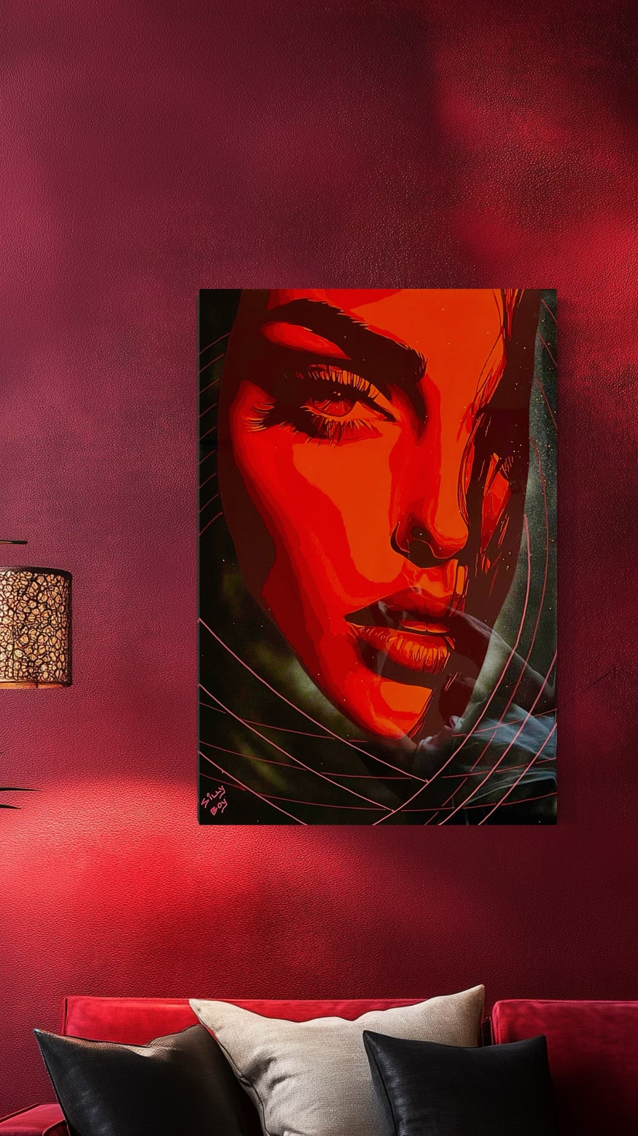 "SPELLBOUND" 20x30 wooden canvas mixed media