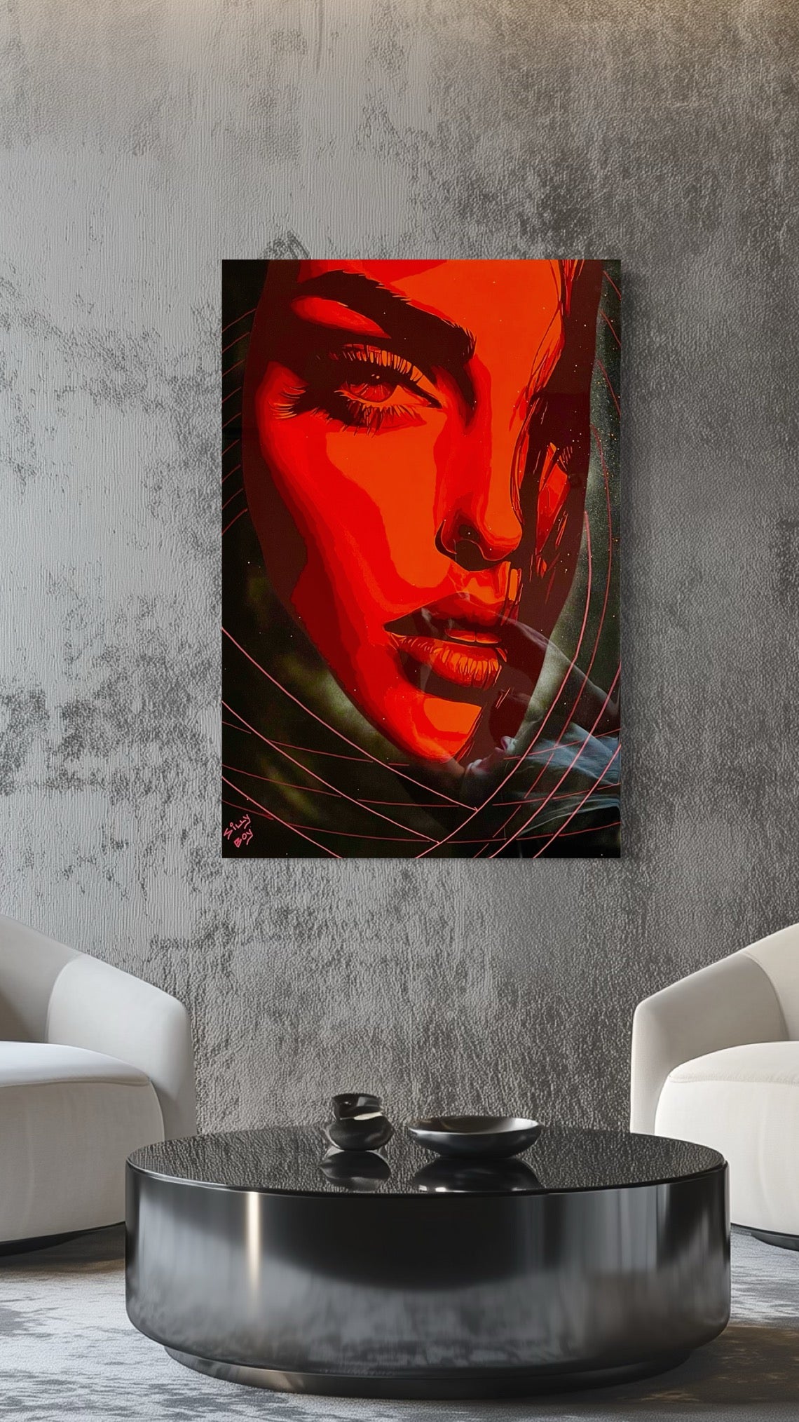 "SPELLBOUND" 20x30 wooden canvas mixed media