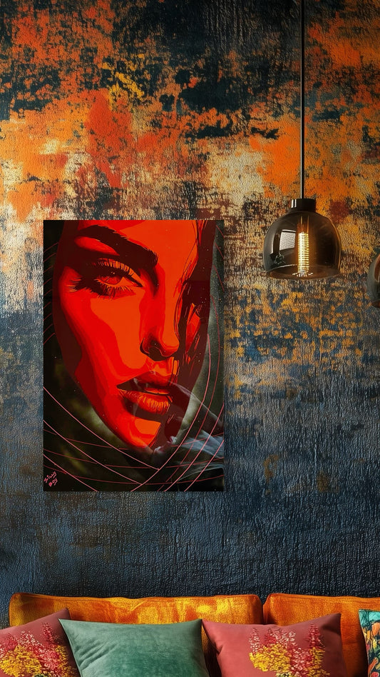 "SPELLBOUND" 20x30 wooden canvas mixed media