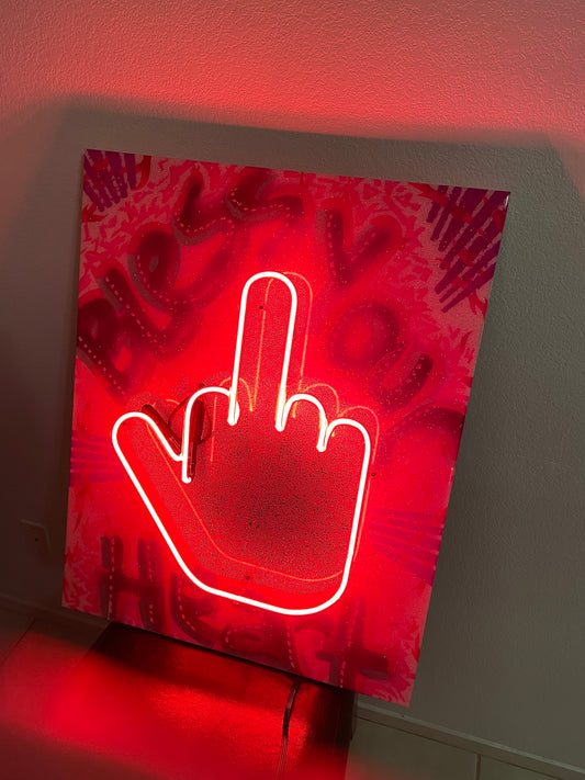 "BLESS YOUR HEART" 24x30 wooden canvas mixed media