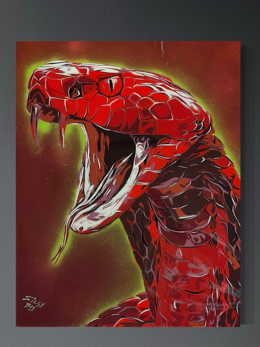 "RITUAL IN RED" 22x28 wooden canvas mixed media