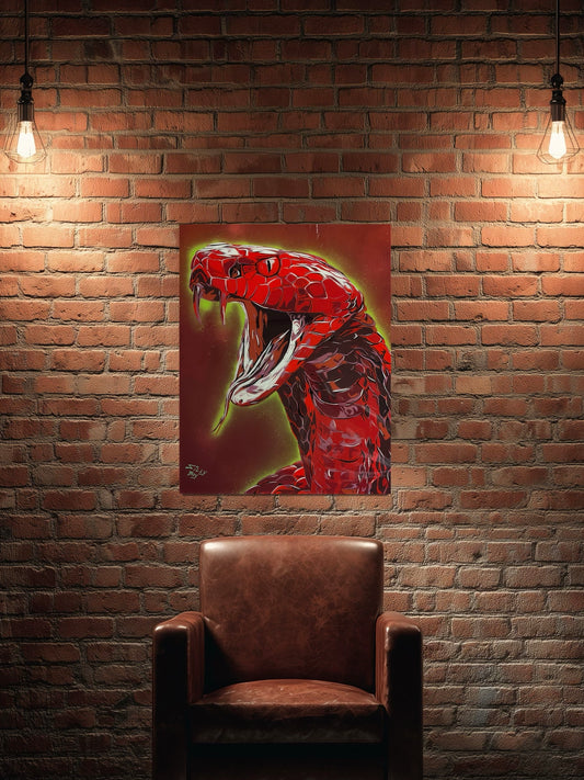 "RITUAL IN RED" 22x28 wooden canvas mixed media